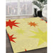 Machine Washable Transitional Yellow Rug in a Family Room, wshpat3462yw