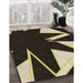 Patterned Midnight Gray Rug in Family Room, pat3463brn