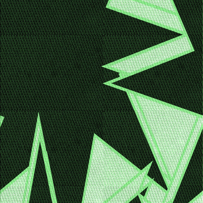 Patterned Black Rug, pat3463grn