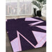 Machine Washable Transitional Deep Purple Rug in a Family Room, wshpat3463pur