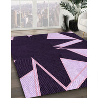 Patterned Deep Purple Rug, pat3463pur