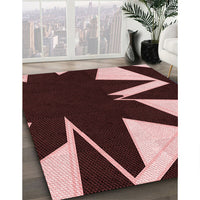 Patterned Chocolate Brown Rug, pat3463rd