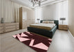 Patterned Chocolate Brown Rug in a Bedroom, pat3463rd