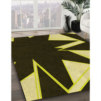 Patterned Midnight Gray Rug, pat3463yw