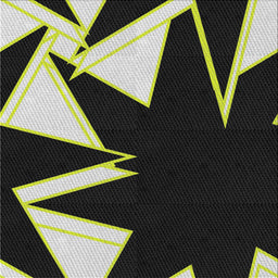 Square Patterned Black Novelty Rug, pat3463