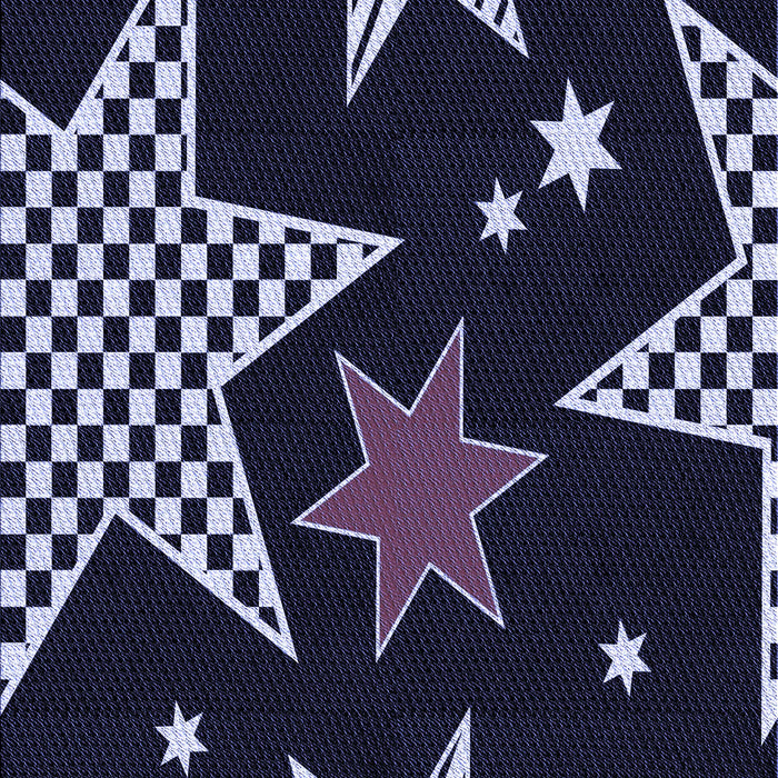 Patterned Black Rug, pat3464blu