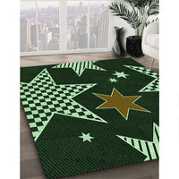 Patterned Green Rug, pat3464grn