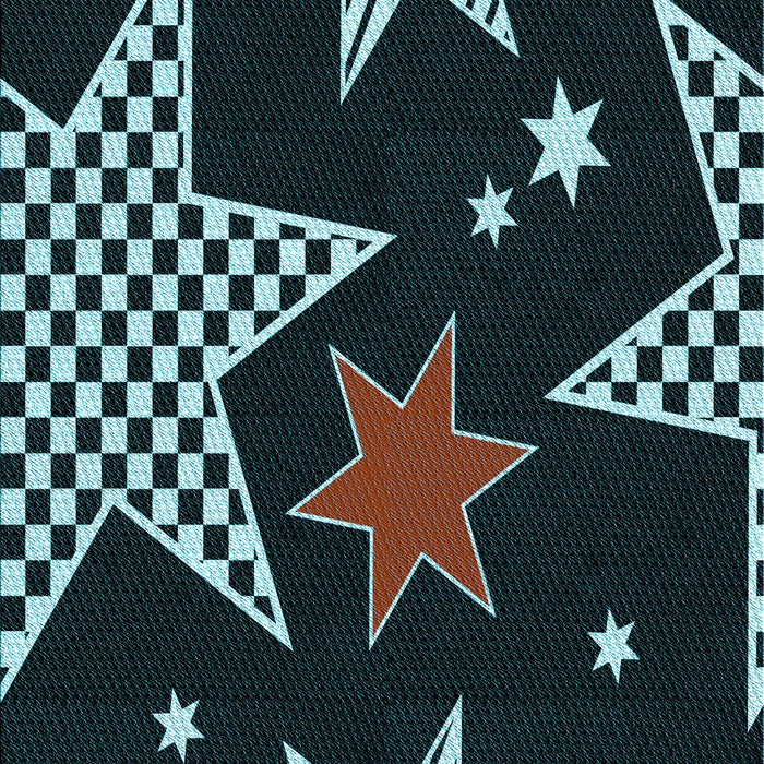 Patterned Deep-Sea Green Rug, pat3464lblu