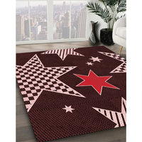 Patterned Chocolate Brown Rug, pat3464rd