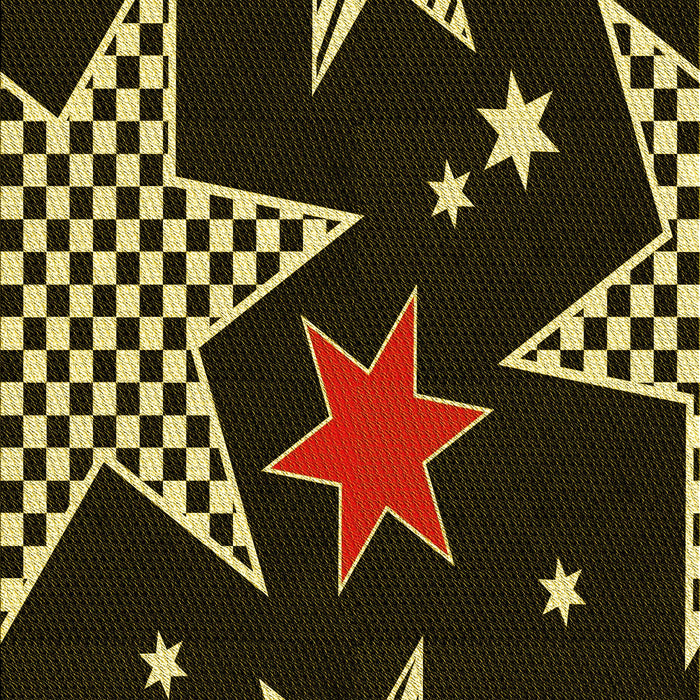 Patterned Black Brown Rug, pat3464yw