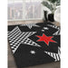 Machine Washable Transitional Black Rug in a Family Room, wshpat3464