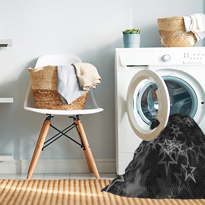 Machine Washable Transitional Carbon Gray Rug in a Washing Machine, wshpat3465gry