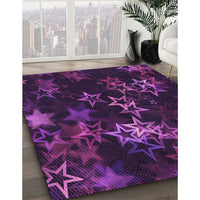 Patterned Dark Purple Rug, pat3465pur