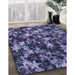 Machine Washable Transitional Medium Slate Blue Rug in a Family Room, wshpat3466blu