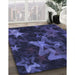 Machine Washable Transitional Night Blue Rug in a Family Room, wshpat3467blu