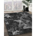 Machine Washable Transitional Charcoal Black Rug in a Family Room, wshpat3467gry