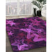 Machine Washable Transitional Dark Orchid Purple Rug in a Family Room, wshpat3467pur