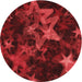 Square Patterned Cranberry Red Rug, pat3467rd