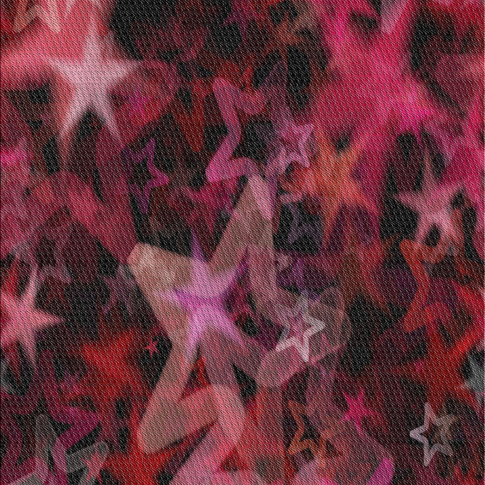 Patterned Raspberry Purple Modern Rug, pat3467