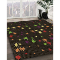 Patterned Midnight Gray Rug, pat3468brn