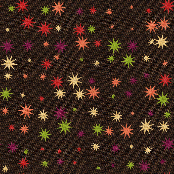 Round Patterned Black Brown Rug, pat3468org