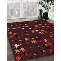 Patterned Chocolate Brown Rug, pat3468rd