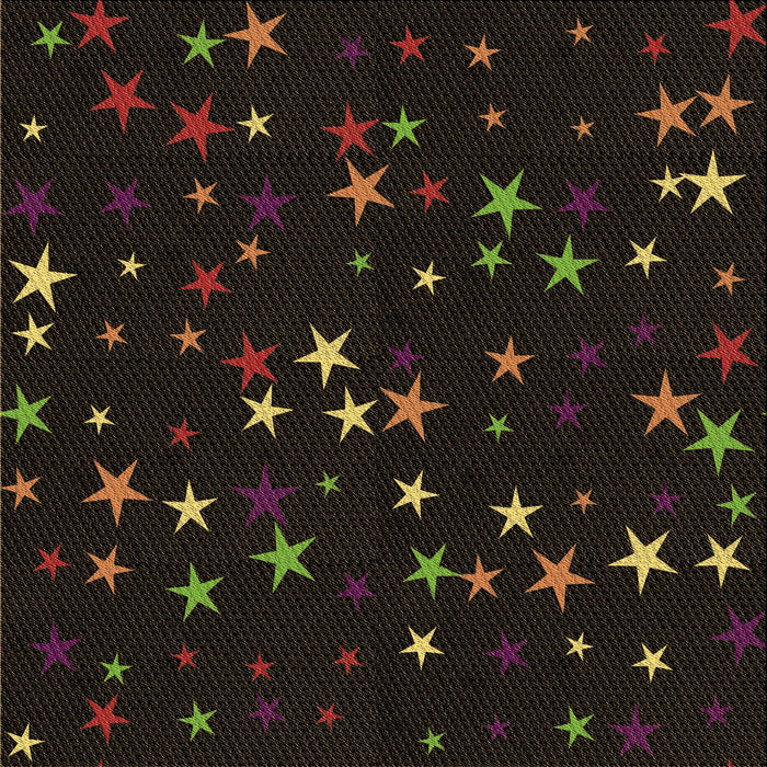 Round Patterned Black Rug, pat3469brn