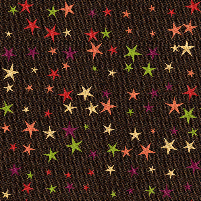 Round Patterned Black Brown Rug, pat3469org