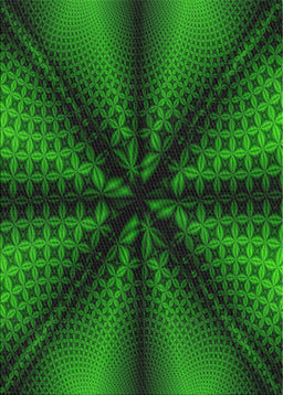 Patterned Dark Forest Green Novelty Rug, pat346