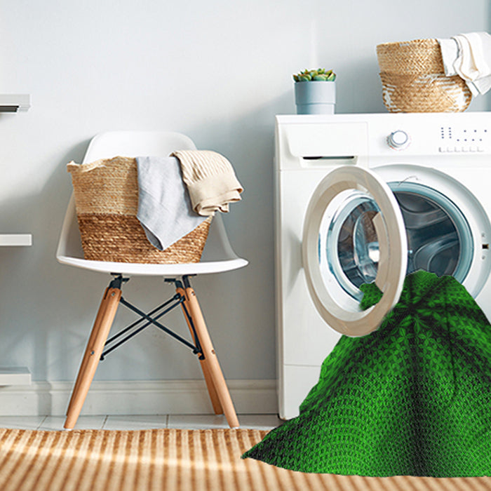 Machine Washable Transitional Dark Forest Green Rug in a Washing Machine, wshpat346