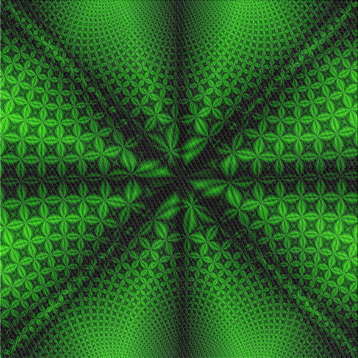 Square Patterned Dark Forest Green Novelty Rug, pat346