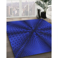 Patterned Earth Blue Rug, pat347blu