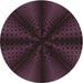 Square Machine Washable Transitional Purple Lily Purple Rug in a Living Room, wshpat347brn