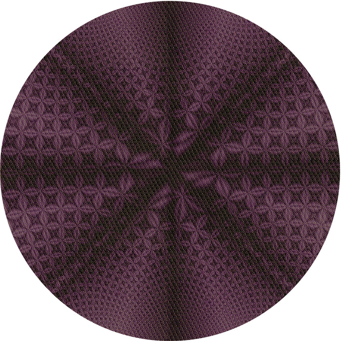 Square Patterned Purple Lily Purple Rug, pat347brn