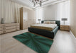 Patterned Midnight Gray Rug in a Bedroom, pat347grn