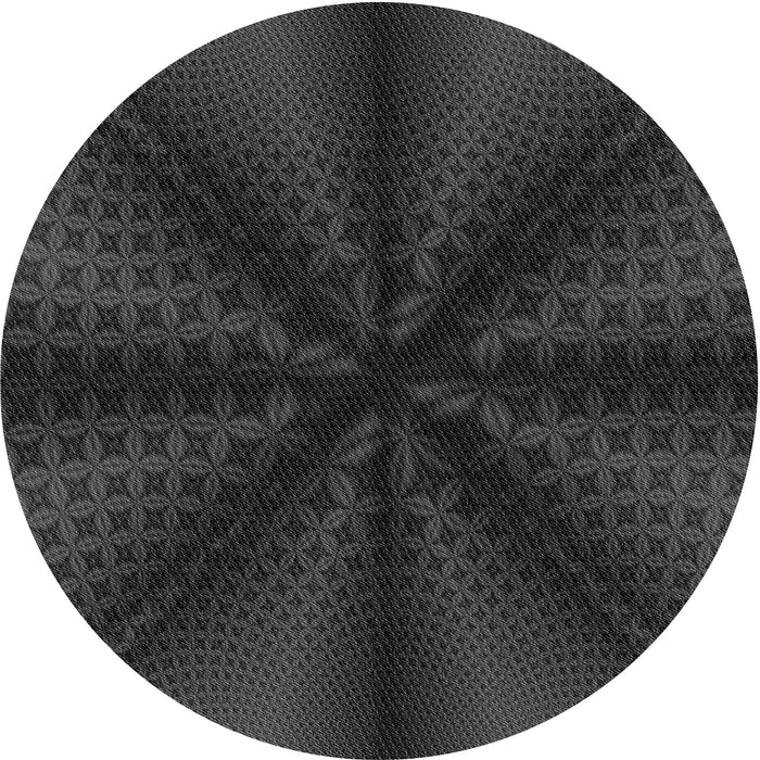 Square Patterned Midnight Gray Rug, pat347gry