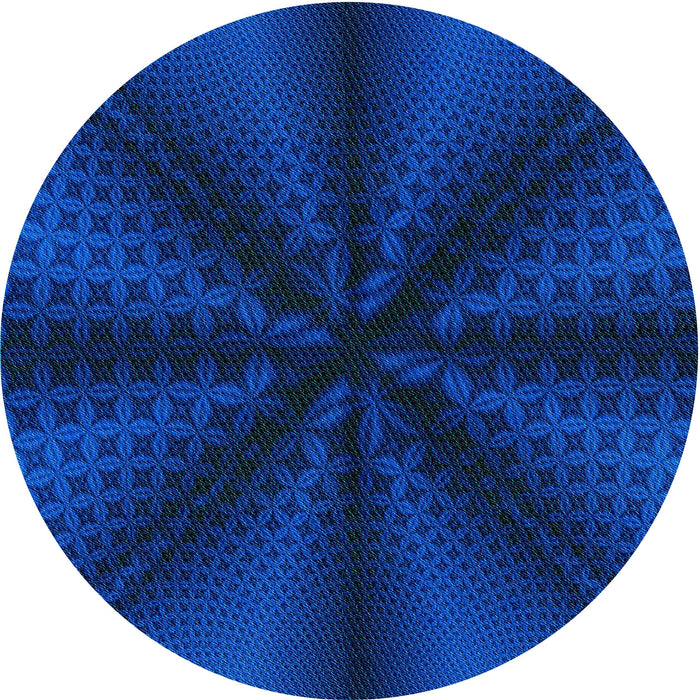 Square Patterned Blue Rug, pat347lblu