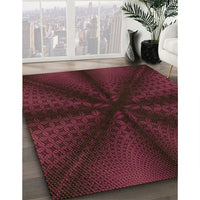 Patterned Brown Red Rug, pat347org