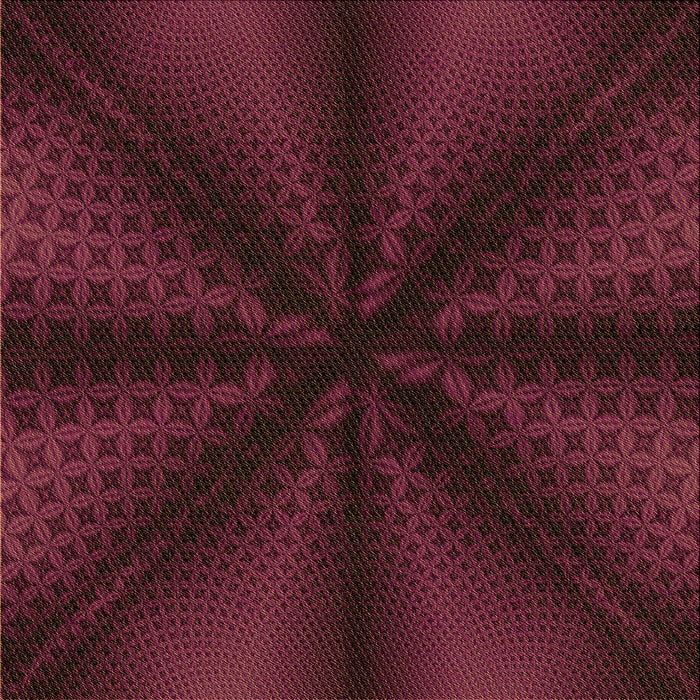 Round Patterned Brown Red Rug, pat347org