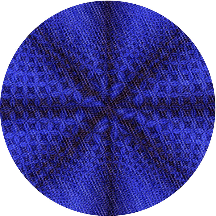 Square Patterned Earth Blue Rug, pat347pur