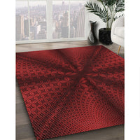 Patterned Red Rug, pat347rd