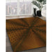 Machine Washable Transitional Saddle Brown Rug in a Family Room, wshpat347yw