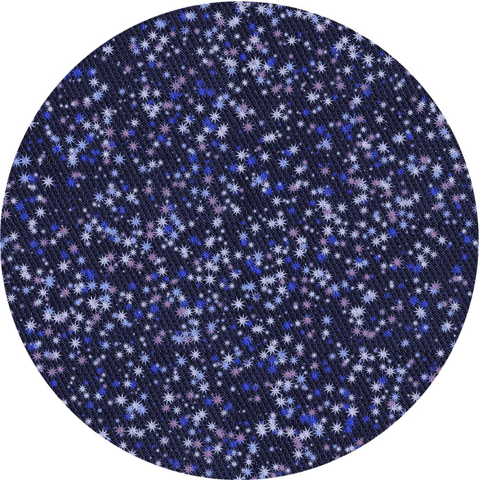 Square Machine Washable Transitional Night Blue Rug in a Living Room, wshpat3470blu