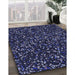 Machine Washable Transitional Night Blue Rug in a Family Room, wshpat3470blu