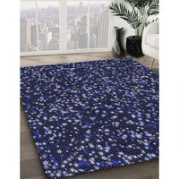 Patterned Night Blue Rug, pat3470blu