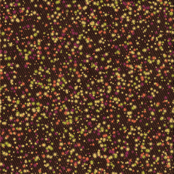 Round Patterned Black Brown Rug, pat3470org