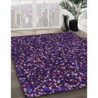 Patterned Purple Violet Purple Rug, pat3470pur