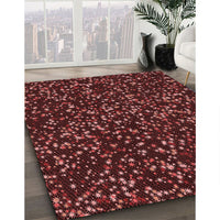 Patterned Chestnut Red Rug, pat3470rd