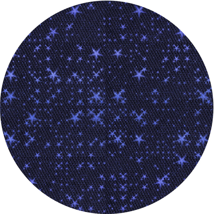 Square Patterned Black Rug, pat3471blu