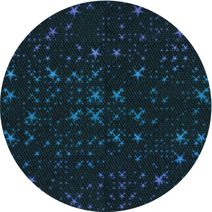 Square Patterned Black Rug, pat3471lblu